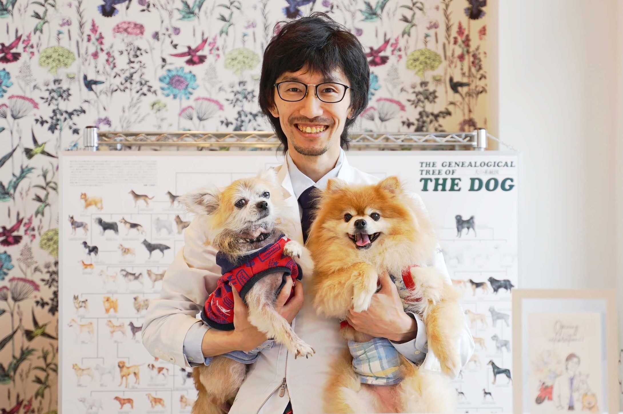 院長と愛犬キラとテト